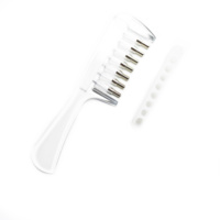 Peigne à cheveux avec distributeur de liquide et billes en acier inoxydable pour le traitement des cheveux, le massage du cuir chevelu, l'entretien de la barbe, utilisation en salon