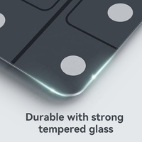 Balance de salle de bain intelligente avec analyseur de graisse corporelle, écran LCD en verre trempé