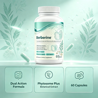 Complexe Phytosome à Double Action de Berbérine OEM, Soutient la Santé Cardiaque, Immunitaire et Intestinale, et un Cholestérol Sain, Sans Gluten, 30 Doses