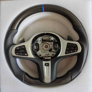 Sin paletas de cambio M Sport, volante de coche de fibra de carbono personalizado para <span class=keywords><strong>BMW</strong></span> 5 7 Series G31 G32 G38 G12 X7 G07 M5 <span class=keywords><strong>M7</strong></span> - Product Image 1