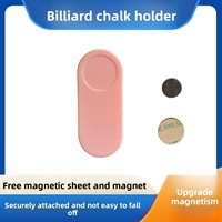 Nieuwe verlengde biljartkrijtclip Stille sterke magnetische krijtpoederhoes ABS-materiaal Snooker Zwart 8 Poolaccessoires