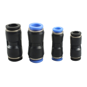 Adaptador traqueal preto Conector rápido reto de 2 vias Acessórios do conector de tubulação do plutônio Conexões pneumáticas Articulação <span class=keywords><strong>Tracheal</strong></span> - Product Image 1