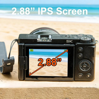 Appareil photo numérique 5K 72MP avec zoom 18X, 30FPS, style rétro vintage pour la photographie, le vlogging et les voyages