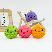 Balle anti-stress en peluche au crochet faite à la main, jouet à presser tricoté, jouet sensoriel souple pour enfants et adultes, cadeau pour soulager l'anxiété, artisanat