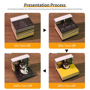 Bloc-notes lumineux créatif en forme <span class=keywords><strong>de</strong></span> hibou 3D, calendrier, cadeau <span class=keywords><strong>de</strong></span> bureau, figurine promotionnelle, bloc-notes - Product Image 5