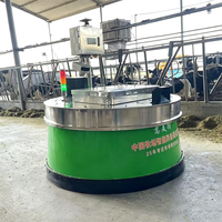 Robot Pendorong Pakan Otomatis dari Baja Anti Karat 304 untuk Kandang Sapi Perah, Pendorong Silase Tanpa Awak 24 Jam