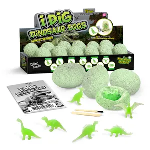 Educational Stem Kid Diy Interesting Girl Boy Gift Toy Intelligence Develop Different Shape Glow Dino Dig Dino Egg Toy Kit