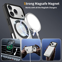 Étui fin tendance avec support métallique pour iPhone 17 Pro Max, coque de téléphone avec support magnétique invisible pour iPhone 16 15 14 13 Air