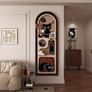 Pegboard <b>Shelving</b> Unit Metal Wall Storage Decorative Panel Modern Simple Design For Entryway Or Childrens Room - Product Image 1
