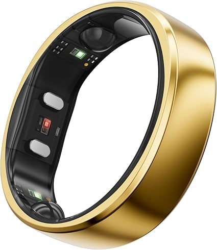 Smart  Magnetic Charging Ring Health Fitness Activity Tracker with App Control Sleep Heart Rate Tracker Durable Alloy Case