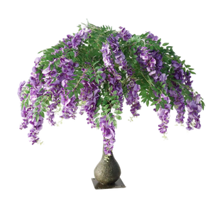 Arbre de <span class=keywords><strong>cerisier</strong></span> japonais artificiel en soie, 8 pieds 30 pouces, avec branches en plastique, éclairage LED, pour décoration murale intérieure de mariage - Product Image 1