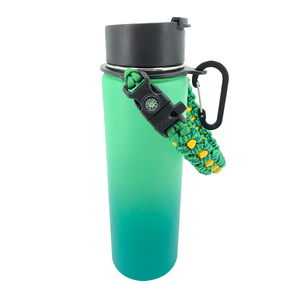 Extérieur 550 paracord poignée bouteille d'eau et caoutchouc 12 à 64 OZ flacon tasse poignée de corde à la main - Product Image 2