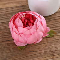 Vente en Gros Fleurs Artificielles en Soie Pivoines 9cm Roses Têtes de Fleurs Blanches Pivoines Fleurs Décoration
