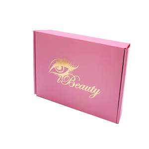 Cajas de cartón corrugado de 3 capas, tamaño de logotipo personalizado, embalaje de laminación mate, cajas de envío rosas, cajas de cartón corrugado personalizadas - Product Image 4