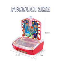 Mini machine à pousser les pièces de monnaie pour enfants, jouet à pousser les pièces de monnaie avec lumière et musique, jeu d'arcade électronique avec 150 fausses pièces de monnaie pour les enfants, jeu à domicile