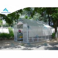 Maisons vertes modernes en polycarbonate plantation d'arrière-cour serre de jardin en aluminium et métal vert de 6mm