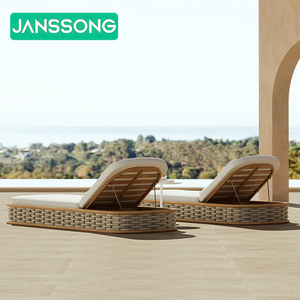 Meubles d'extérieur en bois, <span class=keywords><strong>lit</strong></span> de soleil en rotin, mobilier de piscine, chaises longues en teck pour l'extérieur, <span class=keywords><strong>lit</strong></span> de repos pour patio, chaise longue de terrasse - Product Image 2