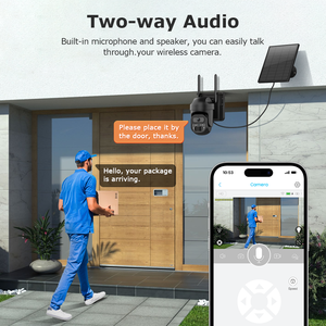 Cámara de Seguridad Solar CCTV PTZ con Alarma, Visión Nocturna, Resistente al Agua IP65, Red Wifi, 3MP HD LTE 4G PIR para Exteriores - Product Image 6