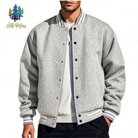 Veste de baseball ample à col montant pour homme, couleur unie, style streetwear sportif, automne-hiver