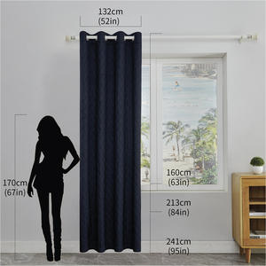 XinLan Thermal Insulated Window <strong>Curtain</strong>, <strong>Winter</strong> Window Cover with Visible Panel Filled with <strong>Thick</strong> Cotton Windproof <strong>Curtains</strong> - Product Image 6