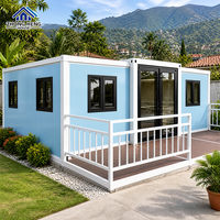 Maison préfabriquée moderne à double aile de 20, 30 ou 40 pieds, 1 à 4 chambres avec cuisine et salle de bain, maison conteneur modulaire extensible