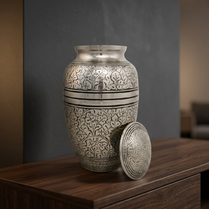 Urn Handmade for Human Ashes Green Color Adult Memorial Funeral Supplies Urns Urn Handmade for Human Ashes Green Color Adult Mem - Product Image 1