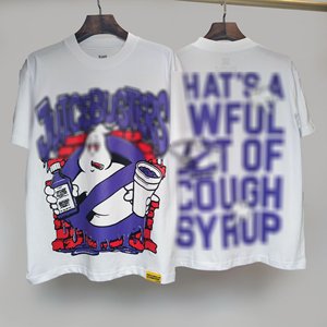 T-shirt con Stampa Stile Americano Streetwear, Silhouette Grande Stampata con le Parole 'Questa è una Bottiglia Grande di Sciroppo per la Tosse' - Product Image 5