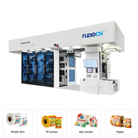 Machine d'impression flexographique à tambour central 8 couleurs haute vitesse avec système de servomoteur pour étiquettes de film plastique