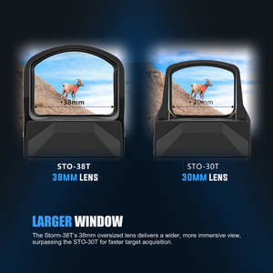 <span class=keywords><strong>Ottica</strong></span> Spina STO-38T 1500G antiurto IPX7 tattico antiurto a quattro modalità reticolo grandi finestre mirino ottico rosso - Product Image 6