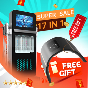 Hệ thống máy chăm sóc da mặt bằng oxy bọt khí, máy vi kim, máy Hydra Peel, máy làm đẹp da mặt 17 trong 1, nhà sản xuất máy Hydra. - Product Image 1