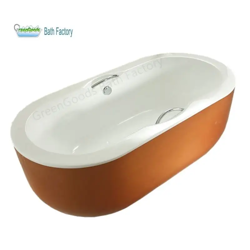 Cheap Large Oval 2000 mm Dimensions Free Standing Resin Bathtub