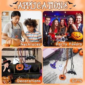 Wholesale Stainless Steel Jewelry 18k Gold Plated Party Favors Gift Halloween Necklace Ghost Witch Hat Bat Pumpkin Necklaces - Product Image 2