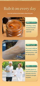 허벌 무릎 통증 마사지 크림 등 근육 및 관절 통증 완화를위한 관절염 연고 - Product Image 6