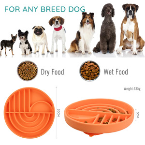 Ciotola in Silicone per Alimentazione Lenta per Cani, Antiscivolo, Design per un'Alimentazione Sana per Cani e Gatti - Product Image 6