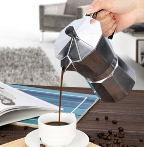 Extracción a presión Cubano Italiano Espresso Greca Cafetera Brewer Percolador Estufa Cafetera superior Moka Pot - Product Image 6
