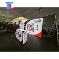 Caja de luz Led de tela retroiluminada muestra mesa de mostrador de Feria Comercial de podio de promoción SEG plegable