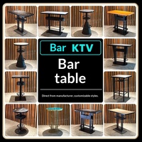 Table de bar haute sur mesure en bois massif pour café, bar commercial, KTV, banquet, restaurant