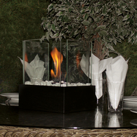 Esschert Design FF425 cheminée de table rectangulaire en fonte de verre haute température foyer au bio éthanol