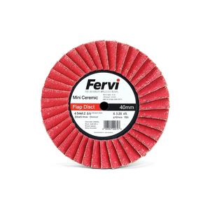 Disco de Láminas Cerámicas Fervi Mini de 40 mm para Pulir y Desbastar Metal - Product Image 2