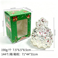 Best-seller transfrontalier : Jouet anti-stress en caoutchouc souple Père Noël et sapin de Noël, à rebond lent, scintillant, idéal pour la relaxation
