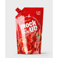 Sacs d'emballage en plastique de poche liquide de papier d'aluminium de catégorie comestible avec le bec pour la sauce tomate