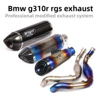 Section avant en alliage de titane ISTUNT pour moto G310R ; Amélioration complète du système d'échappement pour G310GS Noir/Bleu/Argent