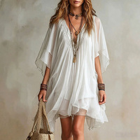 Nouvelle Collection Été : Ensemble Deux Pièces en Chiffon Style Européen (Haut et Jupe) – Robe de Plage Ample pour Femme