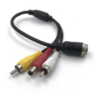 OEM GX12 4PIN connecteur mâle à 2rca mâle et dc femelle 5.5X2.1mm port voiture vue arrière caméra audio vidéo câble adaptateur ligne - Product Image 4