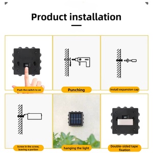 Applique Murale LED Solaire Carrée Étanche à Intensité Variable, Double Température de Couleur (2700K/5000K), Longue Durée de Vie pour l'Extérieur - Product Image 4