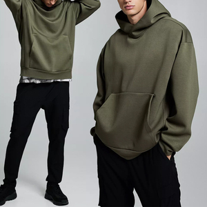 Sweat à capuche Kingsen de haute qualité, personnalisable avec logo brodé, coupe oversize, épaules tombantes, style streetwear, 100% coton - Product Image 1