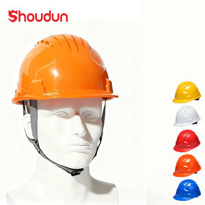 Kunden spezifische atmungsaktive Fünf-Rippen-Schutzhelme Industrieller Schutzhelm mit Belüftung löchern für Arbeiter - Product Image 1