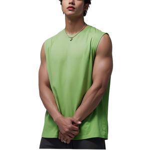 Factory Supply Men's Cotton <b>Blend</b> Plus Size Tank Top With Round Neck - Tank Tops Mens - Product Image 6