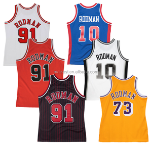 Maillots de basket vintage pour hommes <span class=keywords><strong>Dennis</strong></span> <span class=keywords><strong>Rodman</strong></span>, qualité supérieure, cousus et personnalisables - Product Image 1