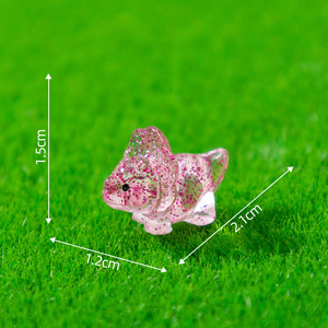 Figuras de Animales en Miniatura con Purpurina de Colores, Mini Dinosaurios de Resina para Esconder en Casa de Muñecas, Paisajes, Acuarios, Decoración de Llaveros - Product Image 6
